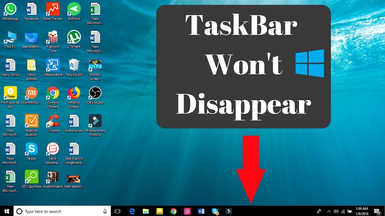 Fix taskbar problems