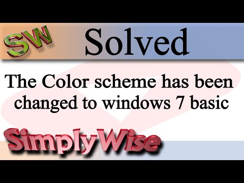Windows 7 Stuck In Basic Color Scheme